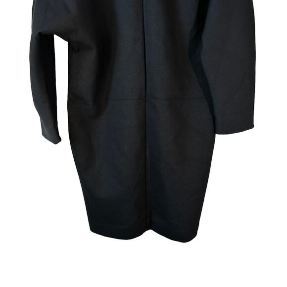 Everlane New Women's Scuba Knit Long Sleeve Tunic Dress Relaxed Black Medium - Picture 8 of 10